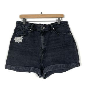 BDG High Rise Mom Short Washed Black Size 32